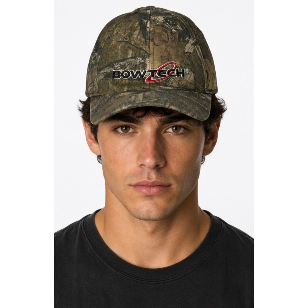 Vintage Bowtech Realtree Camo Strapback Hat Adjustable Hunting Cap Outdoor Hat